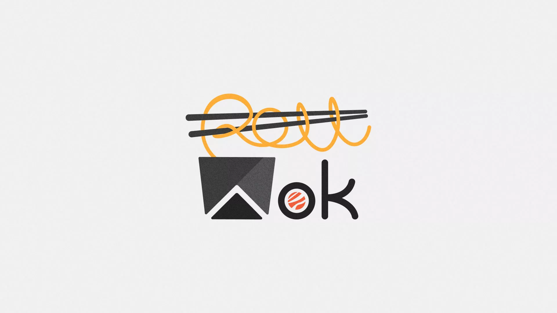 Разработка логотипа суши-бара «Roll Wok Club» в Краснозаводске