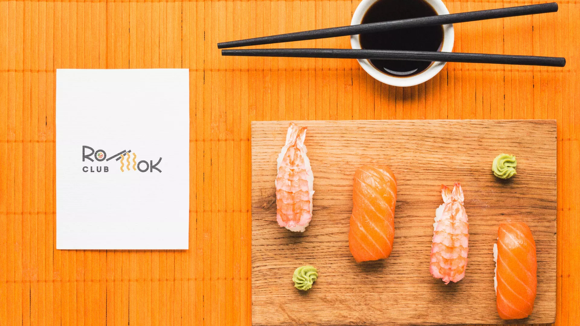 Создание логотипа суши-бара «Roll Wok Club» в Краснозаводске