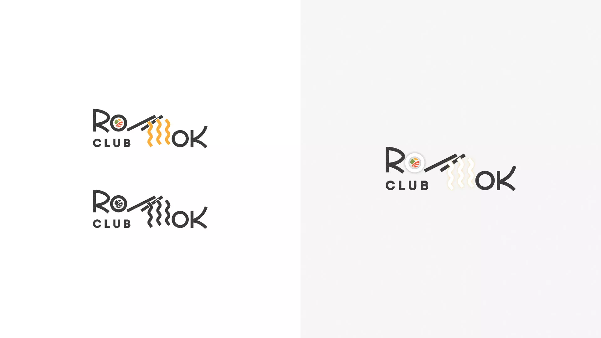 Создание логотипа суши-бара «Roll Wok Club» в Краснозаводске