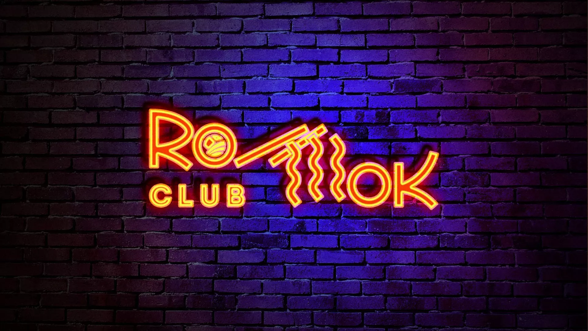 Разработка интерьерной вывески суши-бара «Roll Wok Club» в Краснозаводске